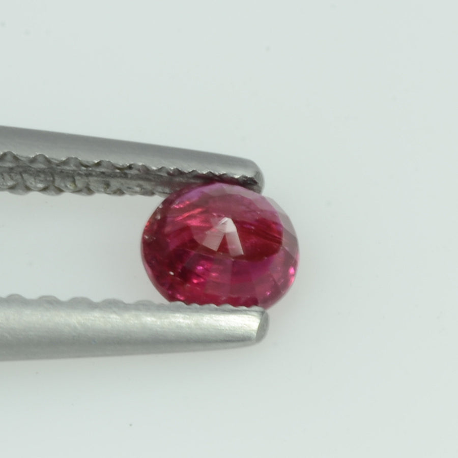 4.1 mm  Natural Burma Ruby Loose Gemstone Round Cut