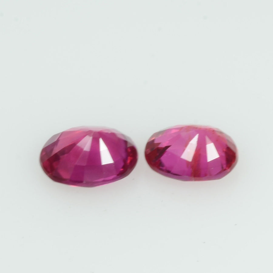 5x4 mm Natural Burma Ruby Loose Gemstone Oval Cut