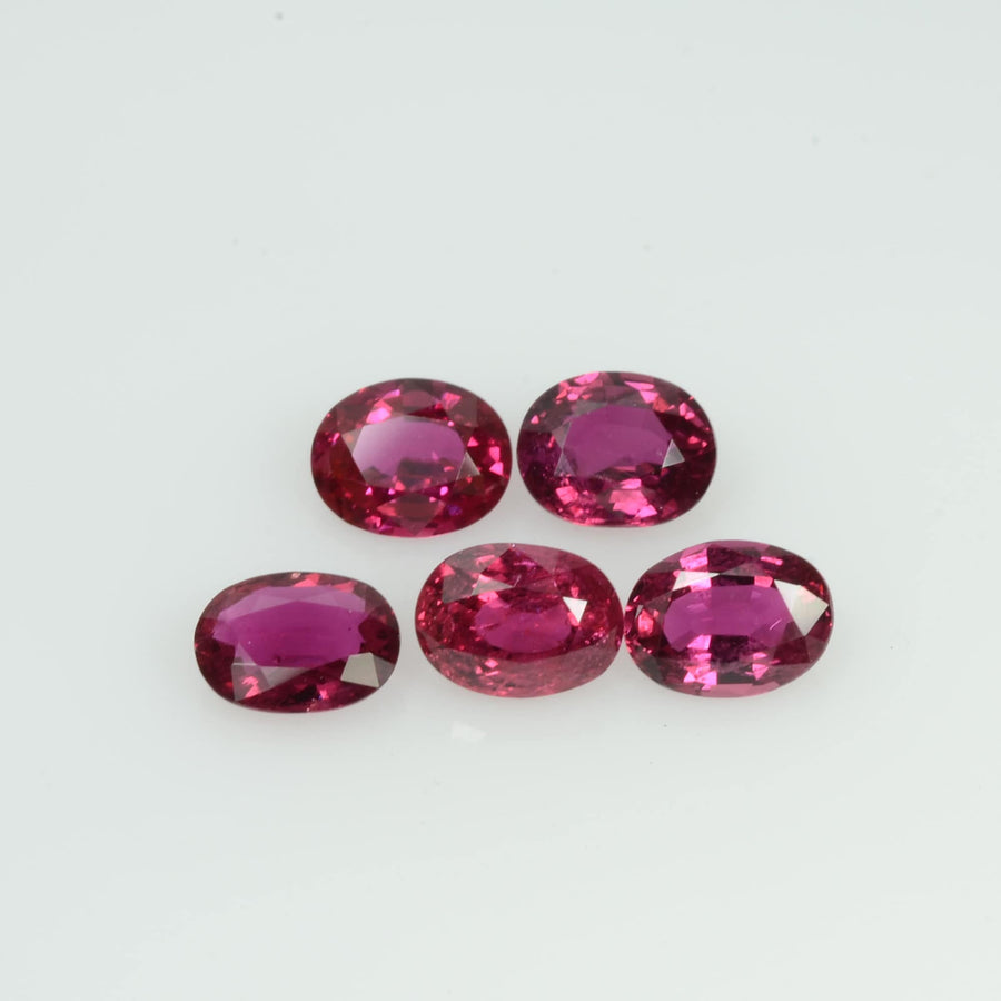 5x4 mm Natural Burma Ruby Loose Gemstone Oval Cut