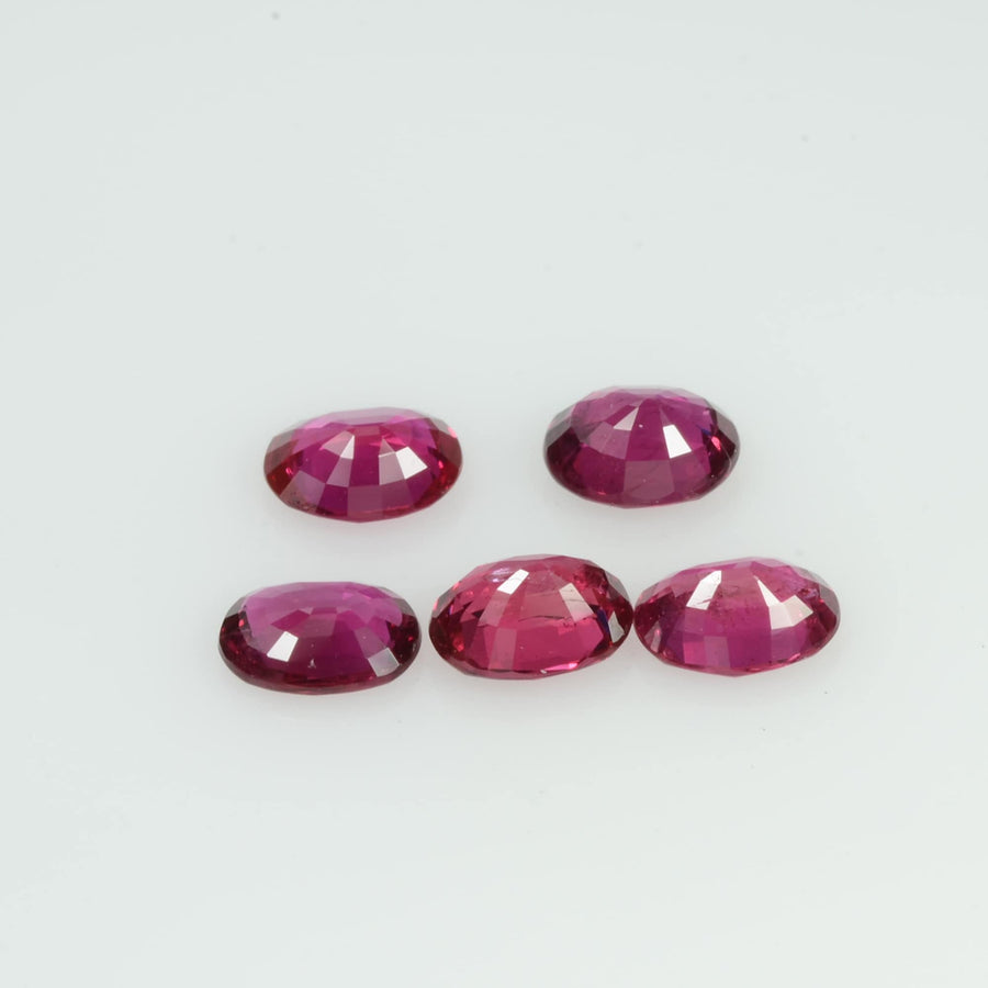 5x4 mm Natural Burma Ruby Loose Gemstone Oval Cut