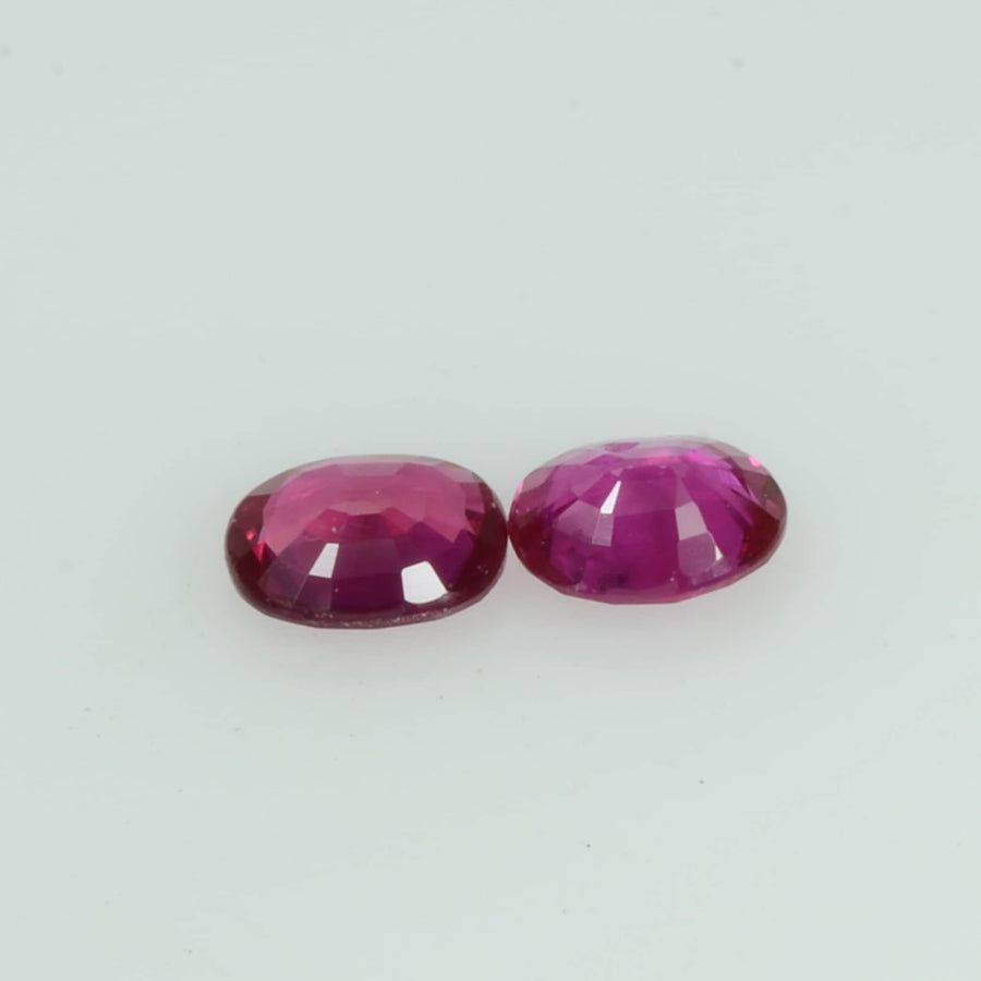 4x3 mm Natural Burma Ruby Loose Gemstone Oval Cut