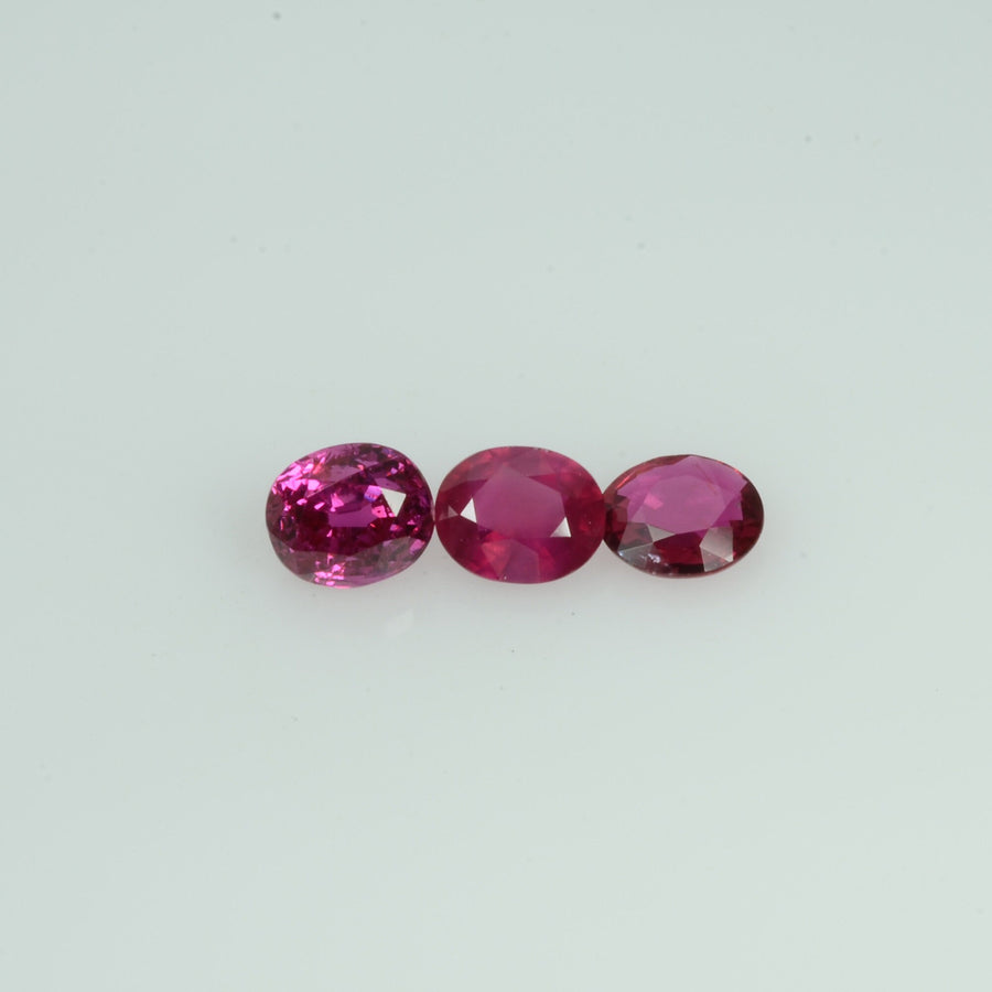 4x3.5  mm  Natural Burma Ruby Loose Gemstone Oval Cut