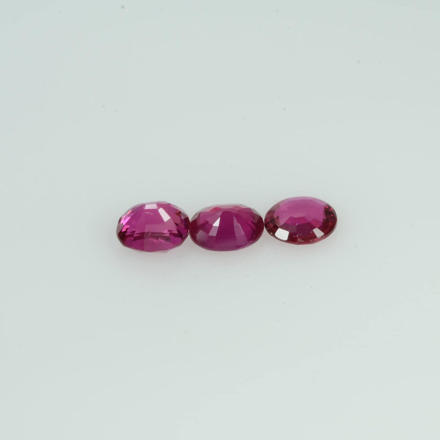 4x3.5 mm Natural Burma Ruby Loose Gemstone Oval Cut