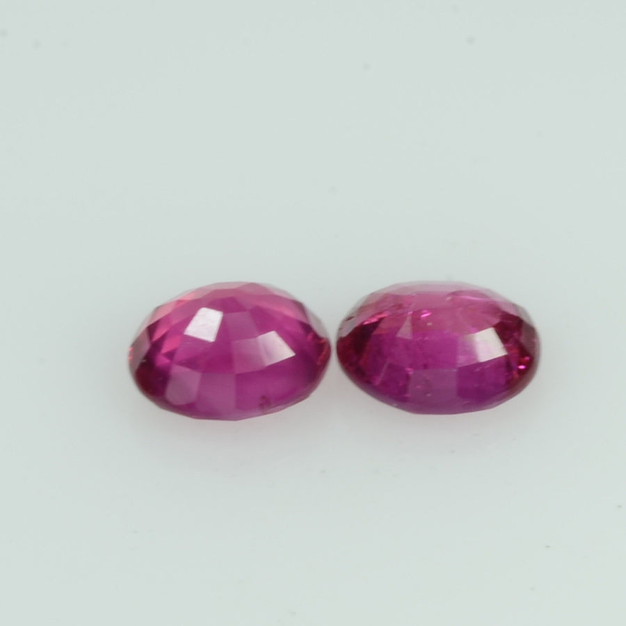 4.5x3.7mm Natural Burma Ruby Loose Gemstone Oval Cut