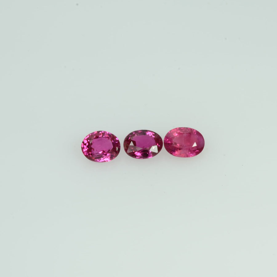 3.5x2.8 mm Natural Burma Ruby Loose Gemstone Oval Cut