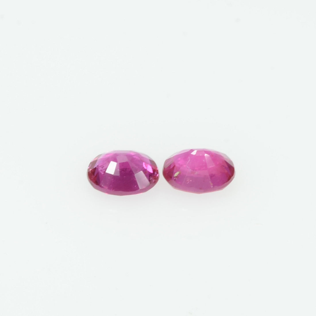 Pair Natural Burma Ruby Loose Gemstone Oval Cut