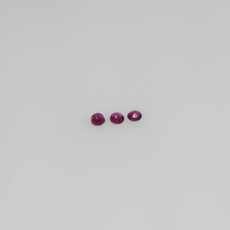 1.3-2.7 mm Natural Ruby Loose Gemstone Round Cut