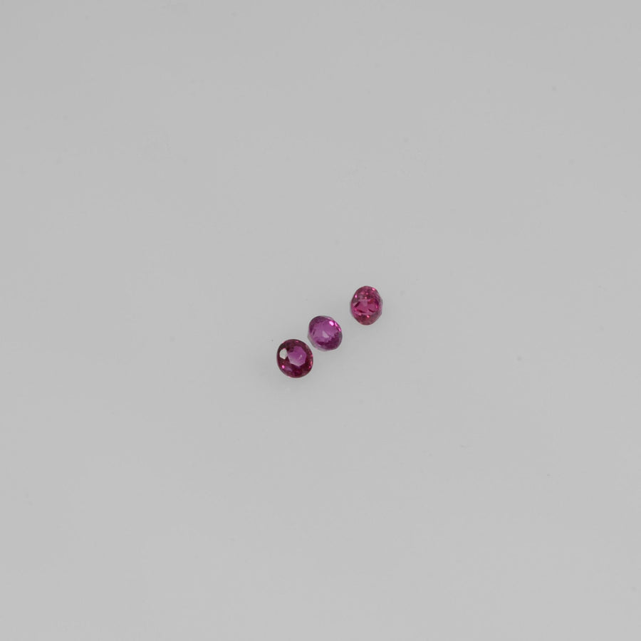 1.3-2.7 mm Natural Ruby Loose Gemstone Round Cut