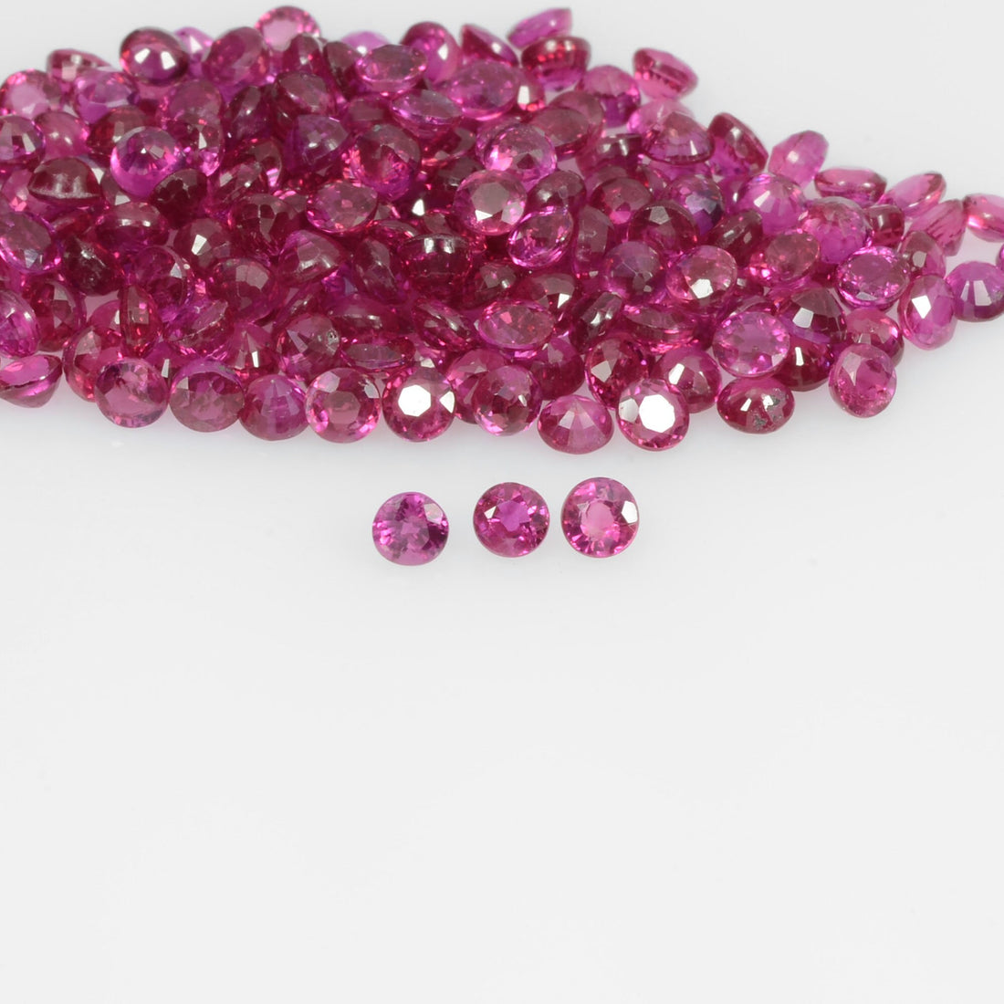 1.4-2.6 mm Natural Ruby Loose Gemstone Round Cut