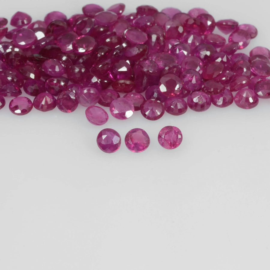 1.6-4.2 mm Natural Ruby Loose Gemstone Round Cut