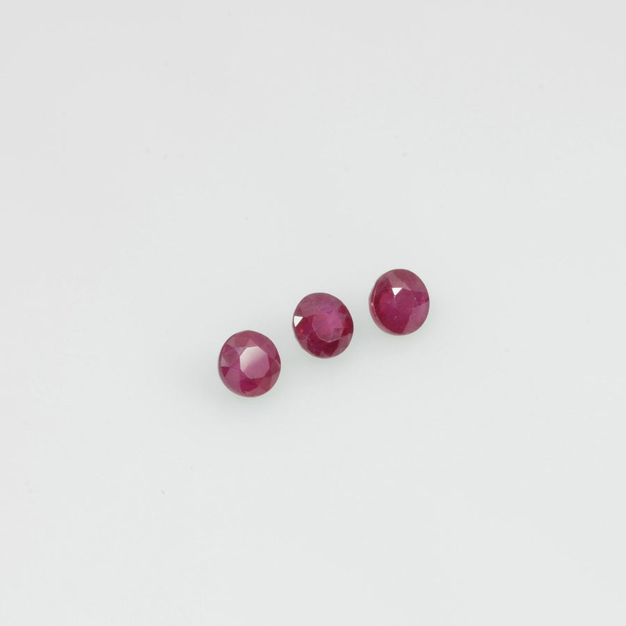 2.3-3.6 mm Natural Ruby Loose Gemstone Round Cut