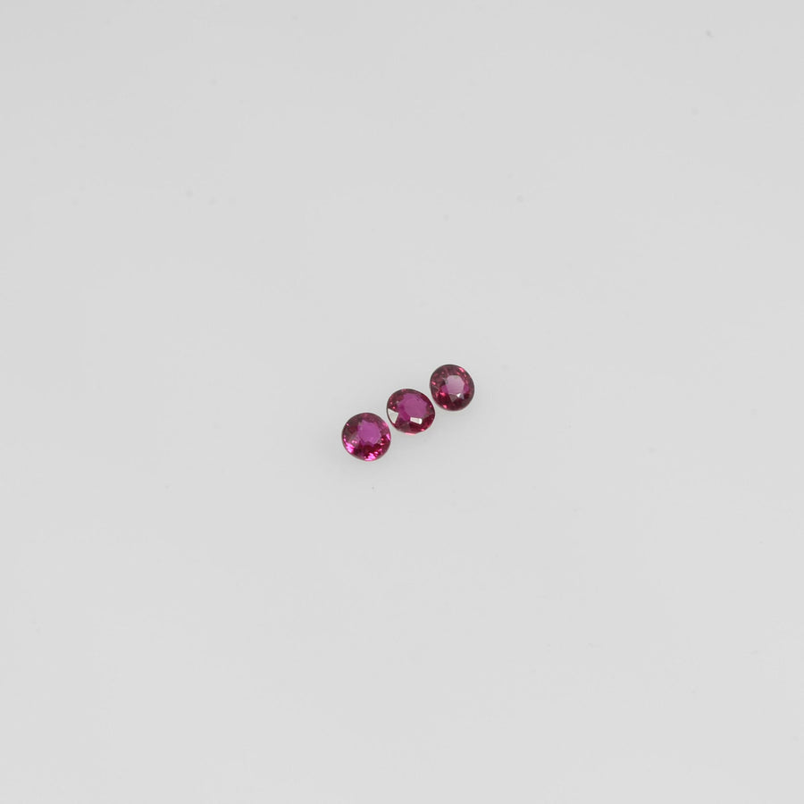 1.3-2.7 mm Natural Ruby Loose Gemstone Round Cut