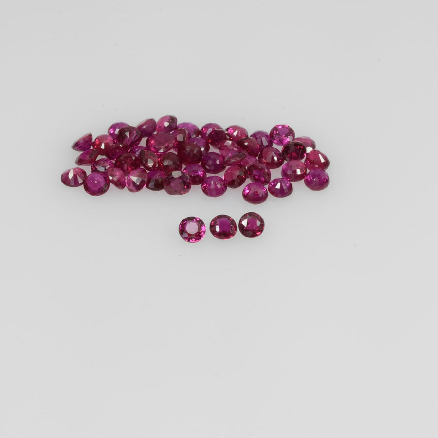 1.3-2.7 mm Natural Ruby Loose Gemstone Round Cut