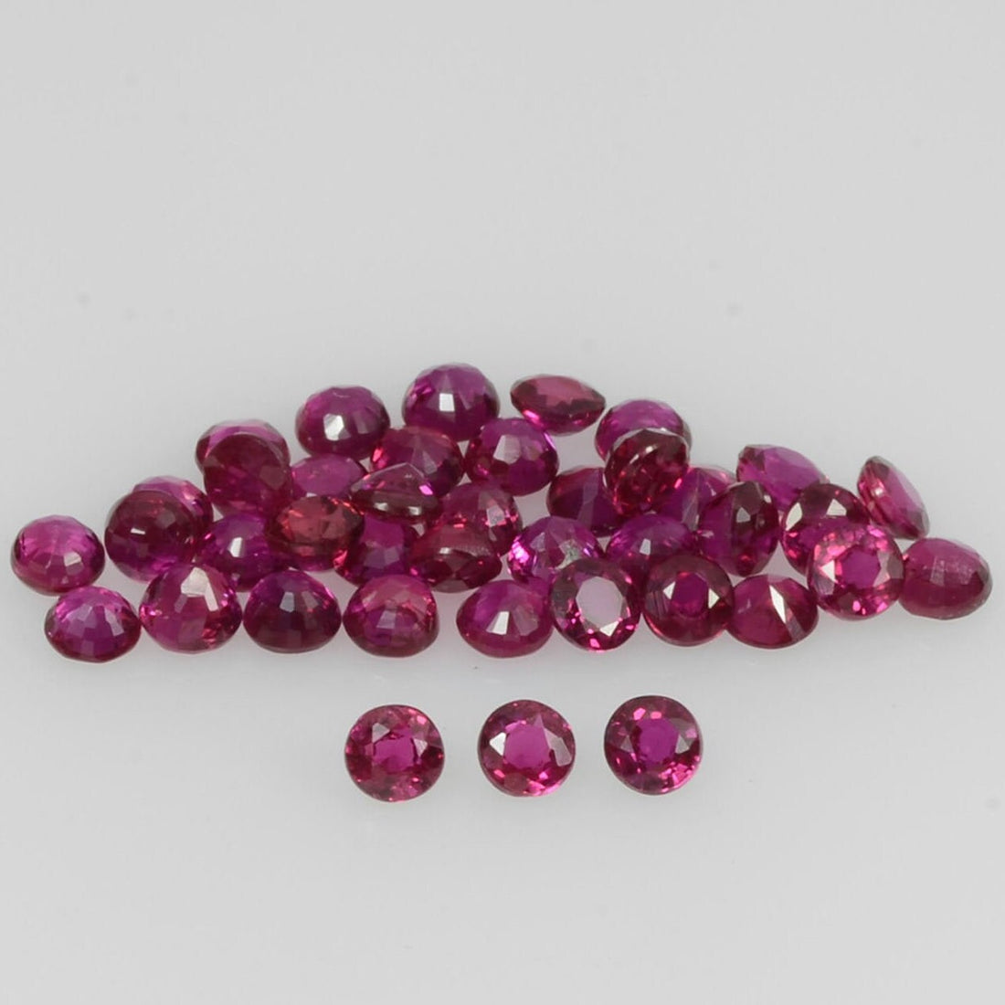 1.3-2.7 mm Natural Ruby Loose Gemstone Round Cut