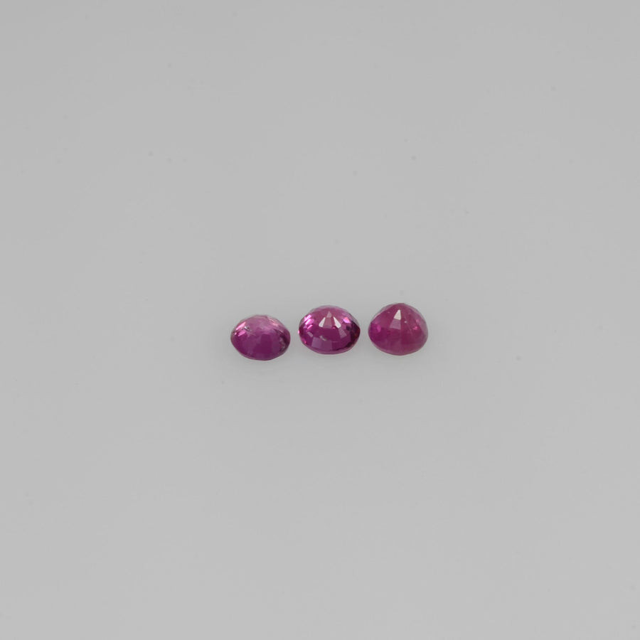 1.8-4.2 mm Natural Ruby Loose Gemstone Round Cut