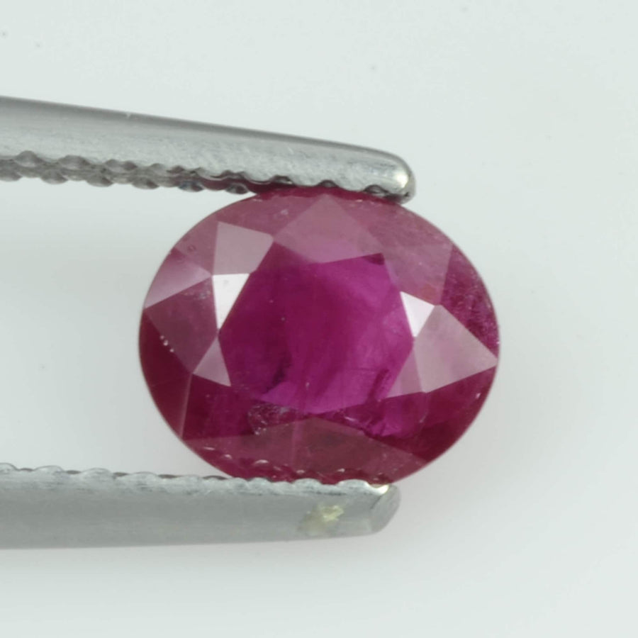 1.00 Cts Natural Burma Ruby Loose Gemstone Oval Cut