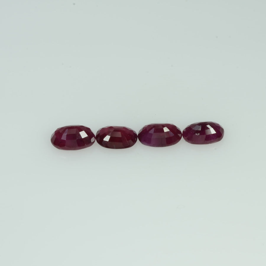 5x3 mm Natural Burma Ruby Loose Gemstone Oval Cut