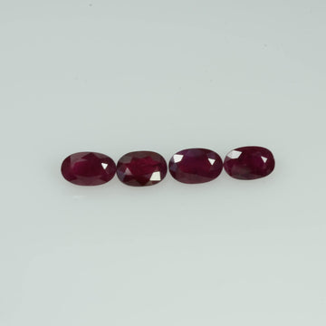 5x3 mm  Natural Burma Ruby Loose Gemstone Oval Cut