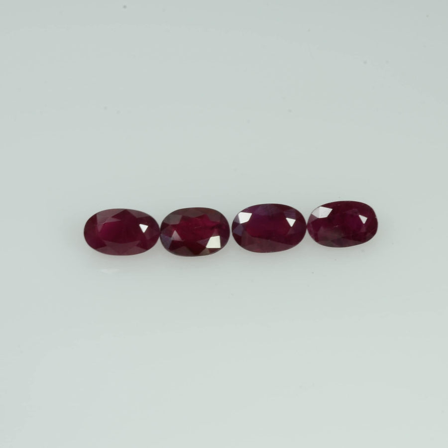 5x3 mm Natural Burma Ruby Loose Gemstone Oval Cut