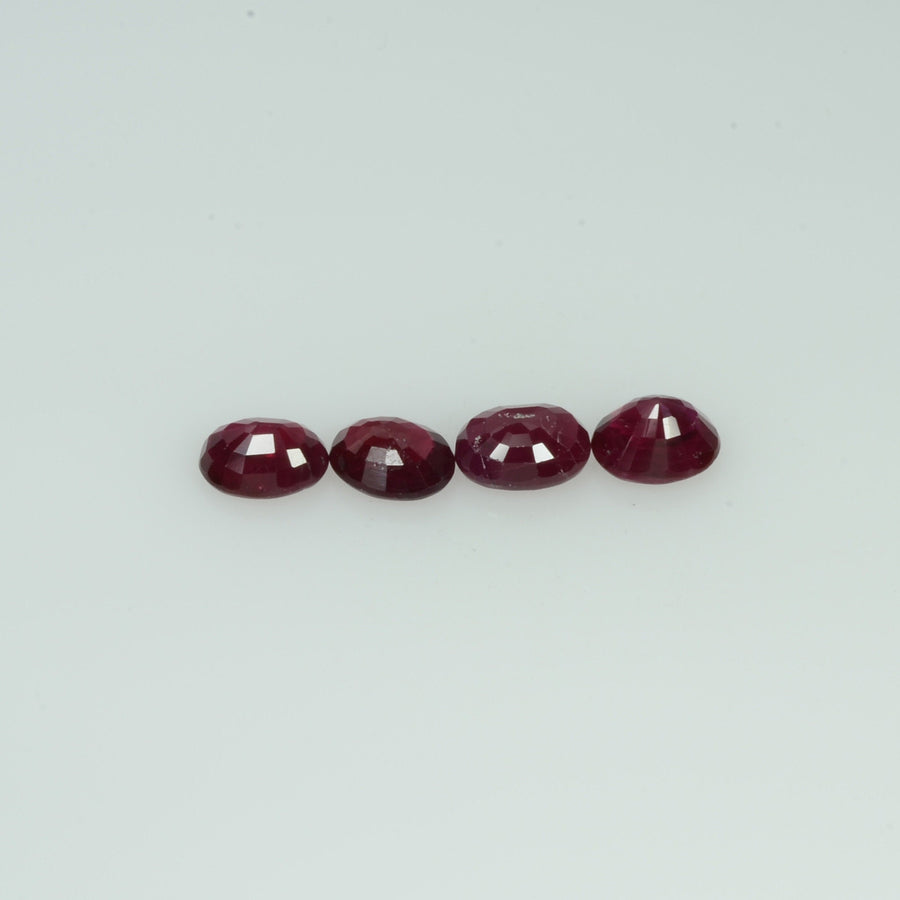 4.5x3.5 mm Natural Burma Ruby Loose Gemstone Oval Cut