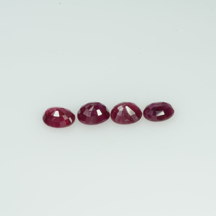 4.5x3.5 MM Natural Ruby Loose Gemstone Oval Cut