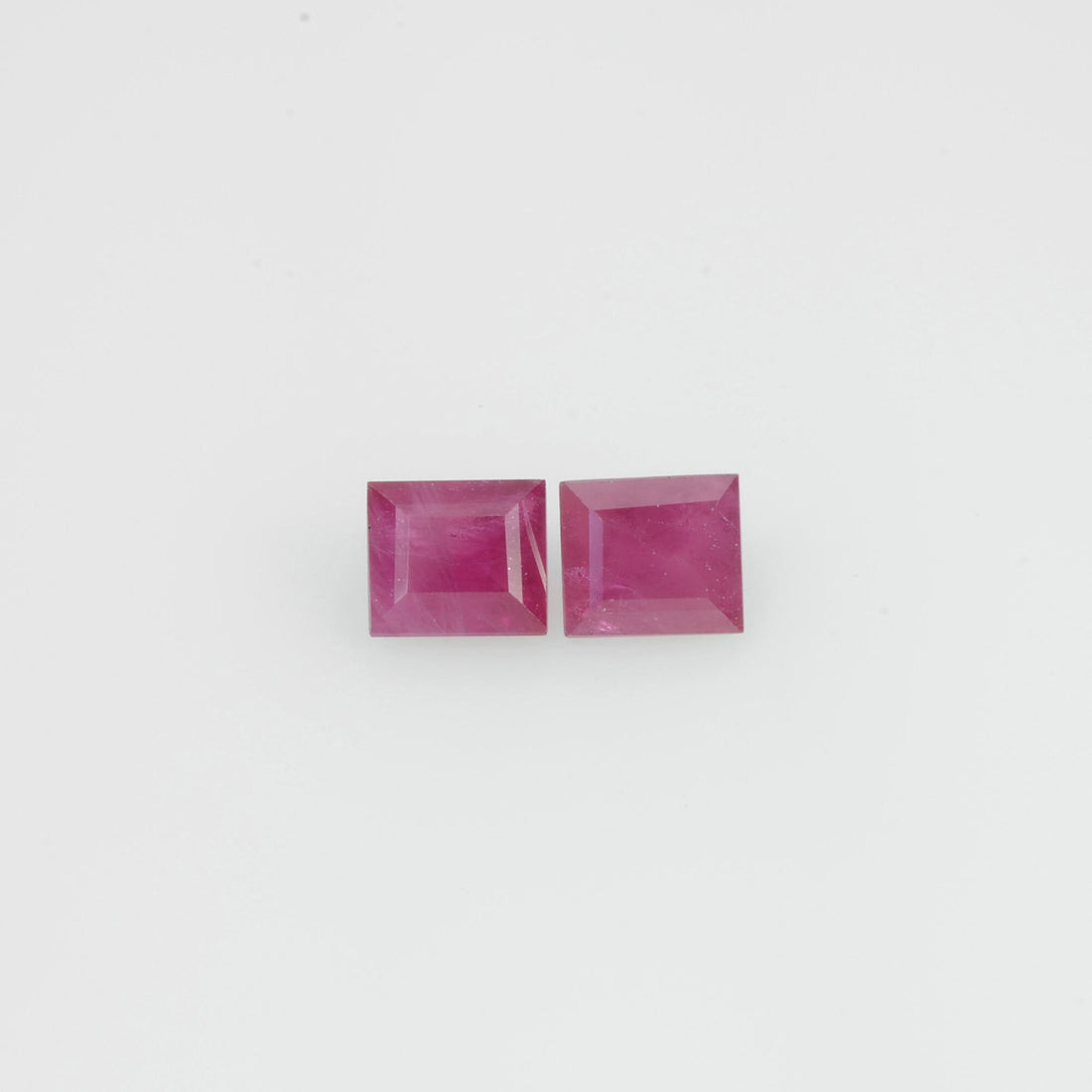 4x3 mm Natural Burma Ruby Loose Gemstone Long Square Cut
