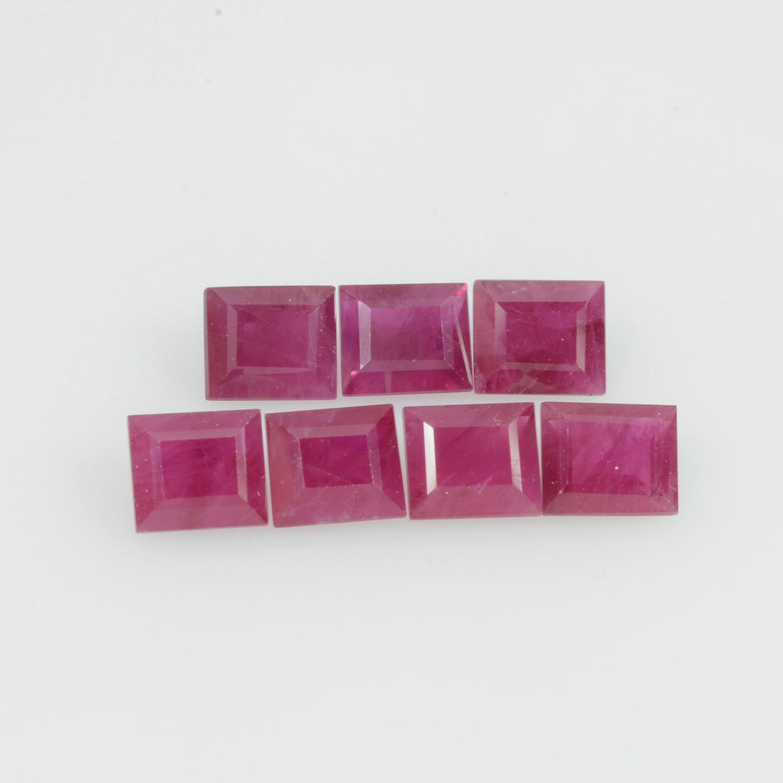 4x3 mm Natural Burma Ruby Loose Gemstone Long Square Cut