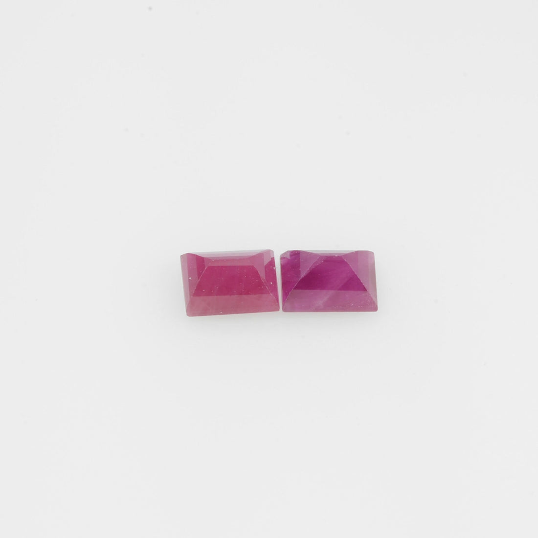 4x3 mm Natural Burma Ruby Loose Gemstone Long Square Cut