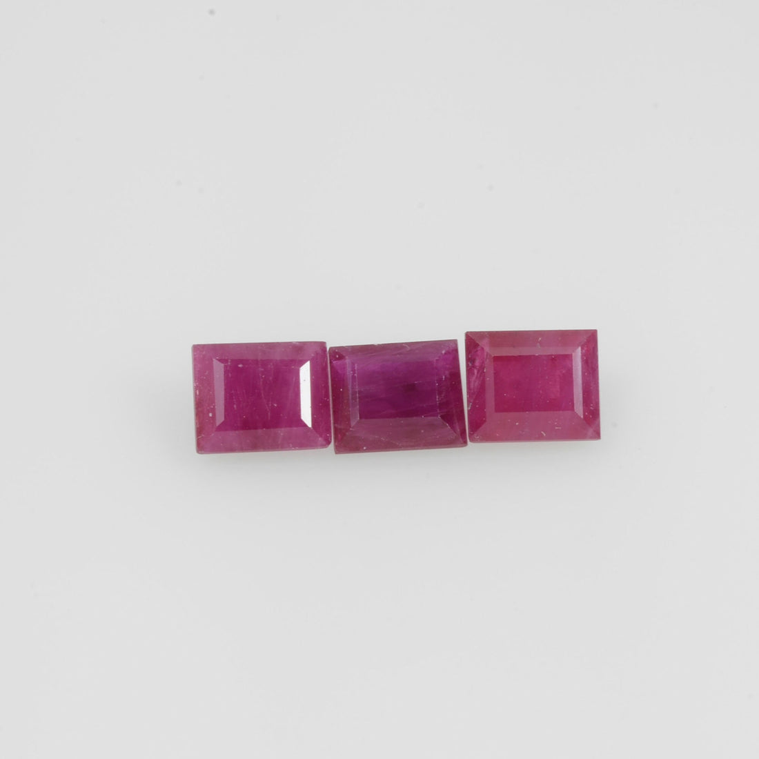 4x3 mm Natural Burma Ruby Loose Gemstone Long Square Cut