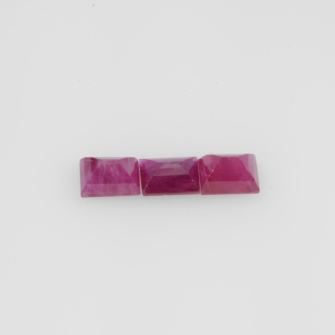 4x3 mm Natural Burma Ruby Loose Gemstone Long Square Cut
