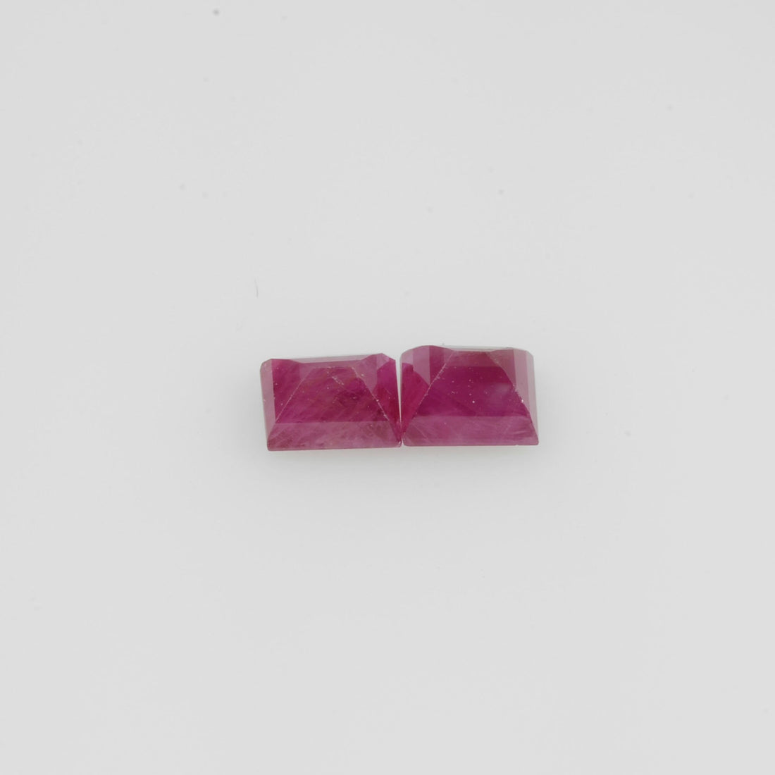 4x3 mm Natural Burma Ruby Loose Gemstone Long Square Cut