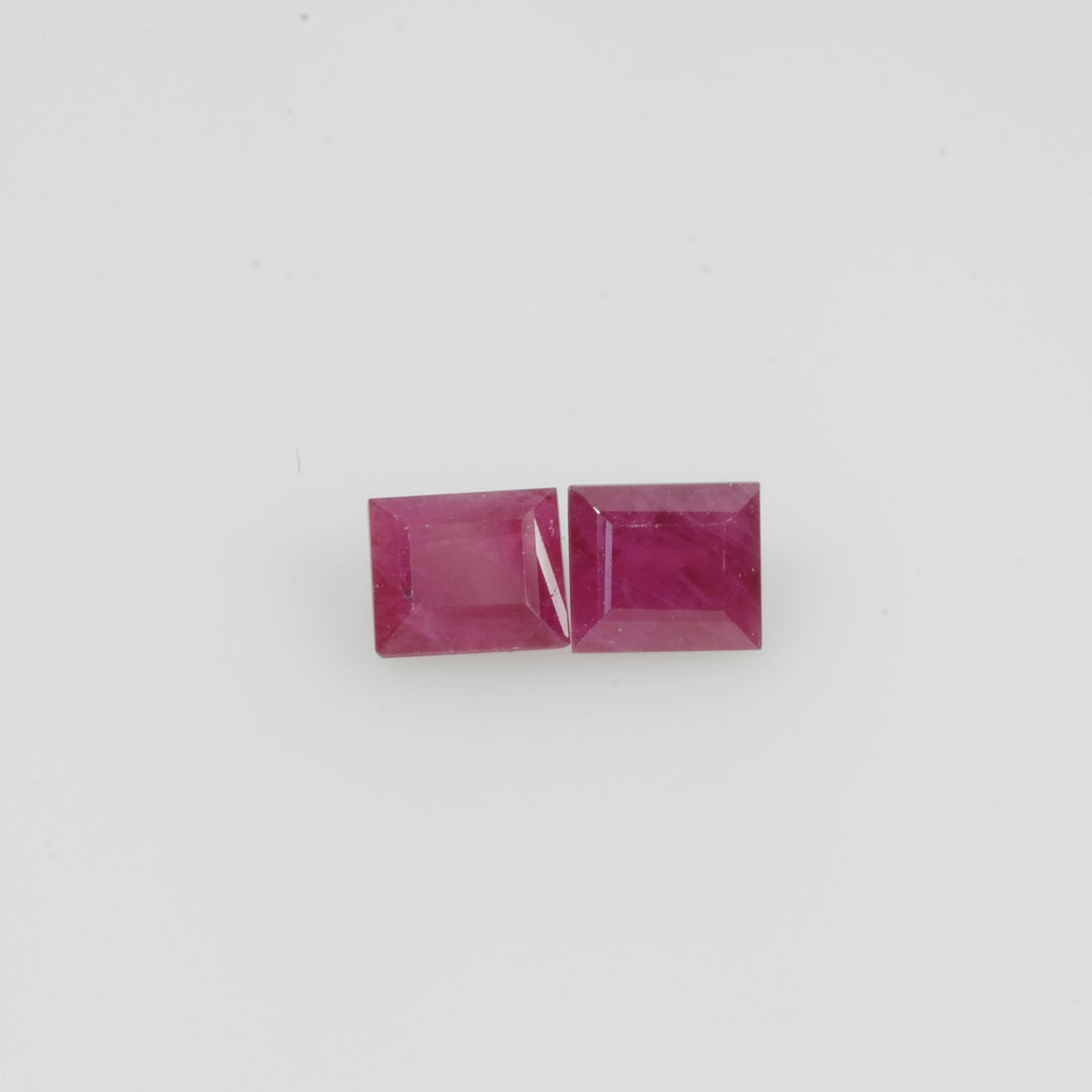 4x3 mm Natural Burma Ruby Loose Gemstone Long Square Cut