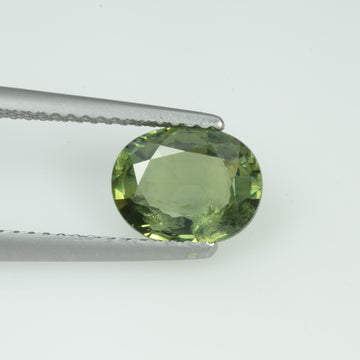 1.77 Cts Natural Green Sapphire Loose Gemstone Oval Cut