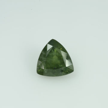 4.08 cts Natural Green Sapphire Loose Gemstone Trillion Cut