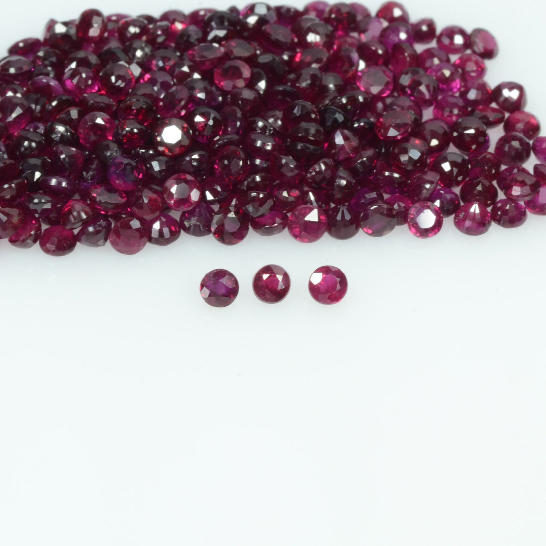1.2-2.5 mm Natural Ruby Loose Gemstone Round Cut