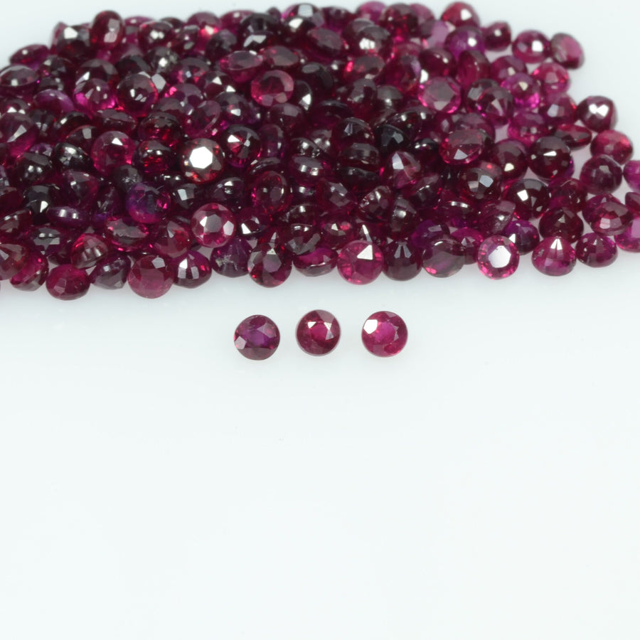 1.2-2.5 mm Natural Ruby Loose Gemstone Round Cut