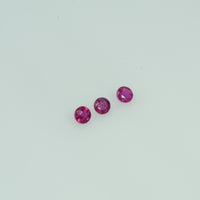 1.3-2.6 mm Natural Ruby Loose Gemstone Round Cut