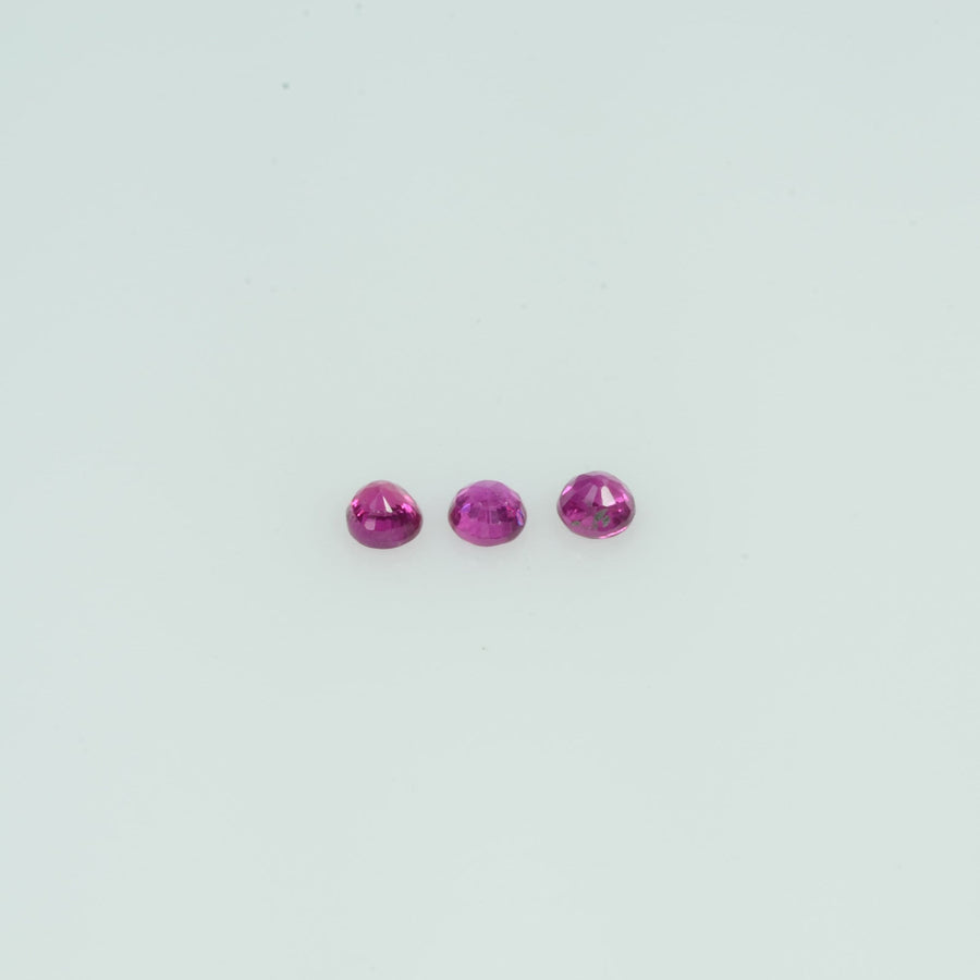 1.3-2.6 mm Natural Ruby Loose Gemstone Round Cut