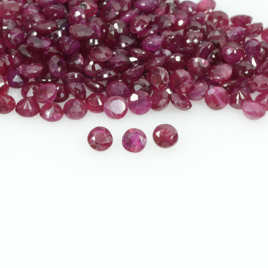 2.0-2.8 mm Natural Ruby Loose Gemstone Round Cut