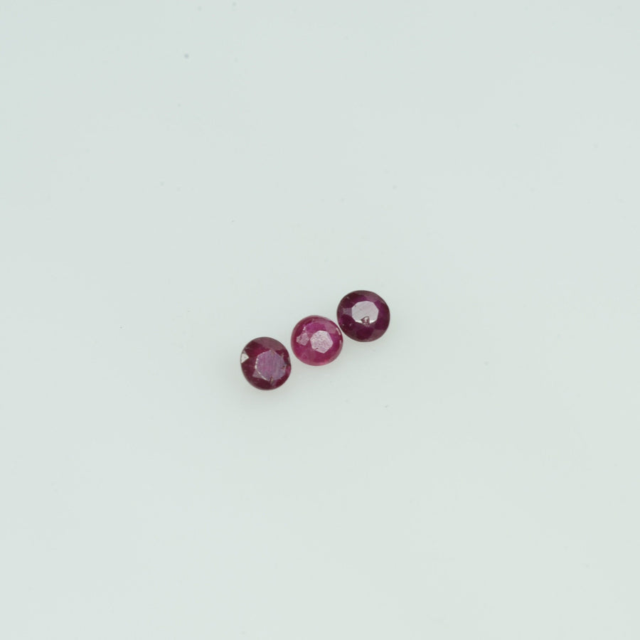 2.0-2.8 mm Natural Ruby Loose Gemstone Round Cut
