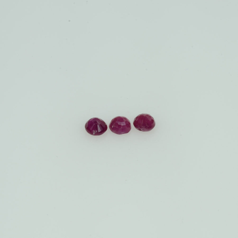 1.9-3.2 mm Natural Ruby Loose Gemstone Round Cut