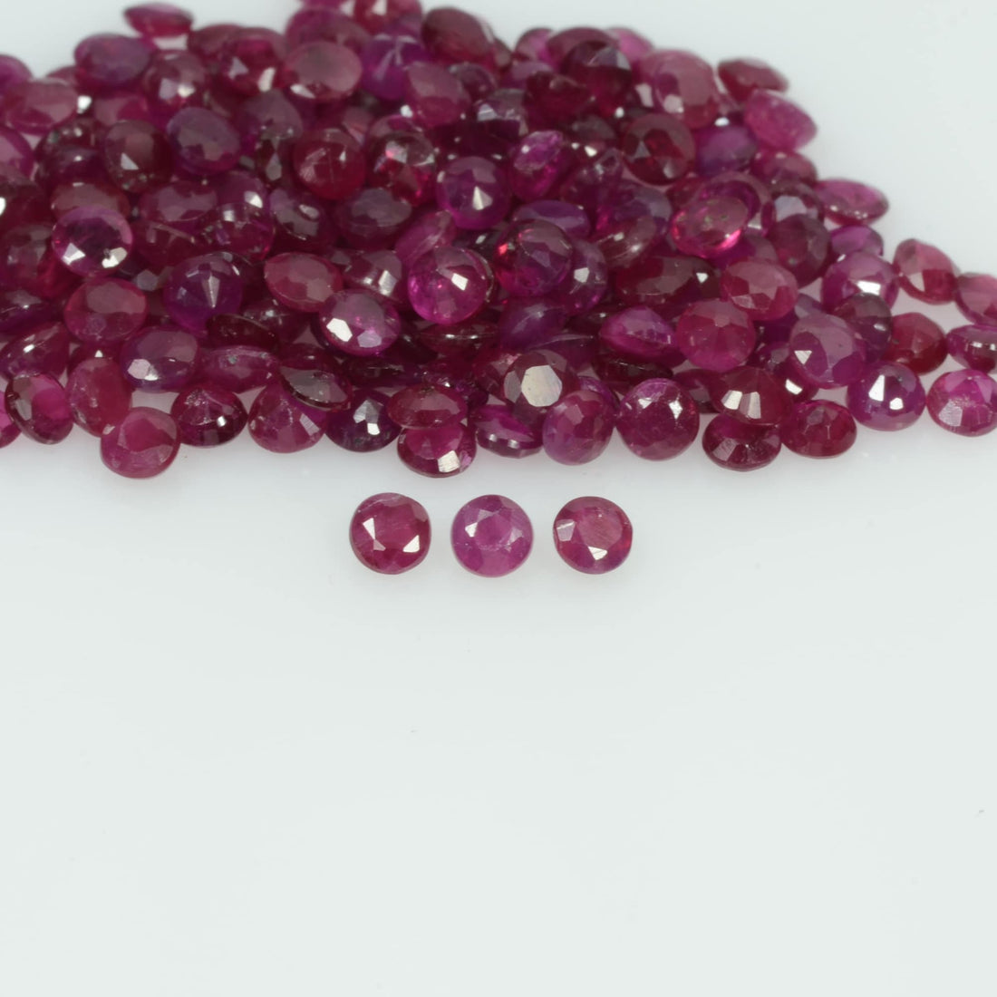 1.9-3.2 mm Natural Ruby Loose Gemstone Round Cut