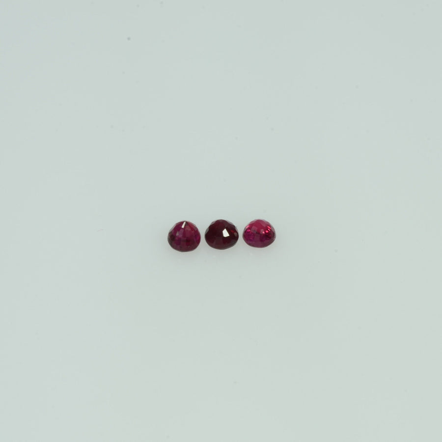 1.5-2.4 mm Natural Ruby Loose Gemstone Round Cut