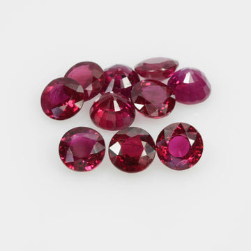 3.8-4.9  mm Lots Natural Ruby Loose Gemstone Round Cut