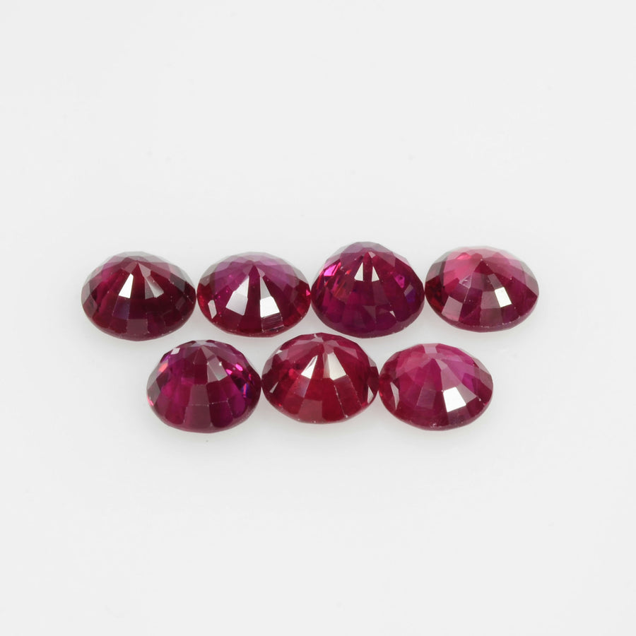 3.8-4.9  mm Lots Natural Ruby Loose Gemstone Round Cut