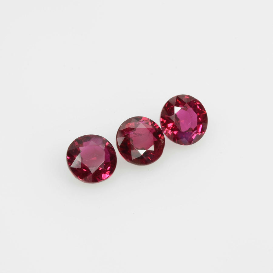 3.8-4.9 mm Natural Ruby Loose Gemstone Round Cut