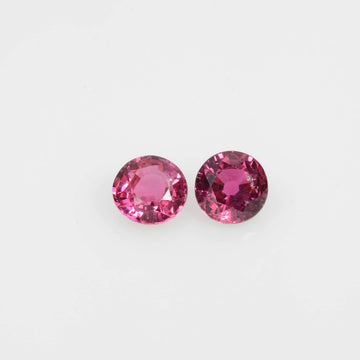 3.9-5.4 mm Natural Ruby Loose Gemstone Round Cut