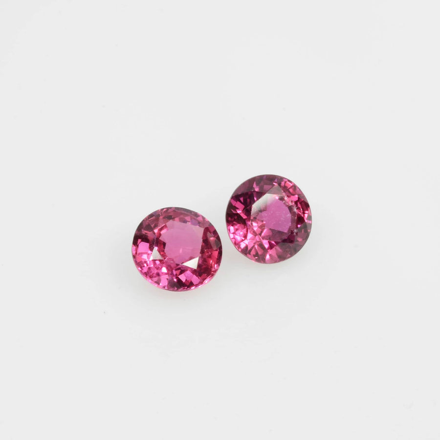 3.9-5.4 mm Natural Ruby Loose Gemstone Round Cut