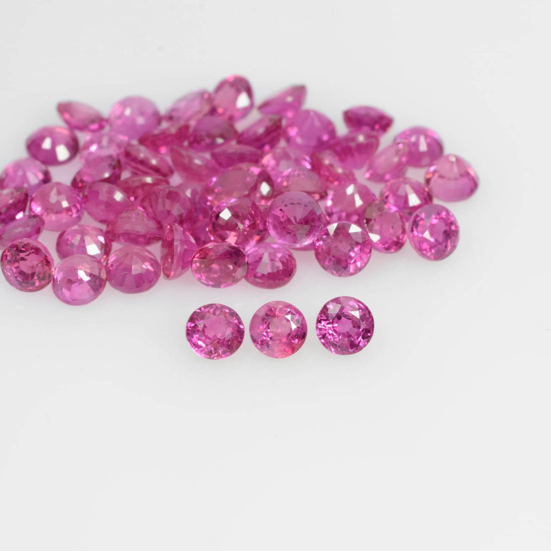 1.8-3.9 mm Natural Ruby Loose Gemstone Round Cut