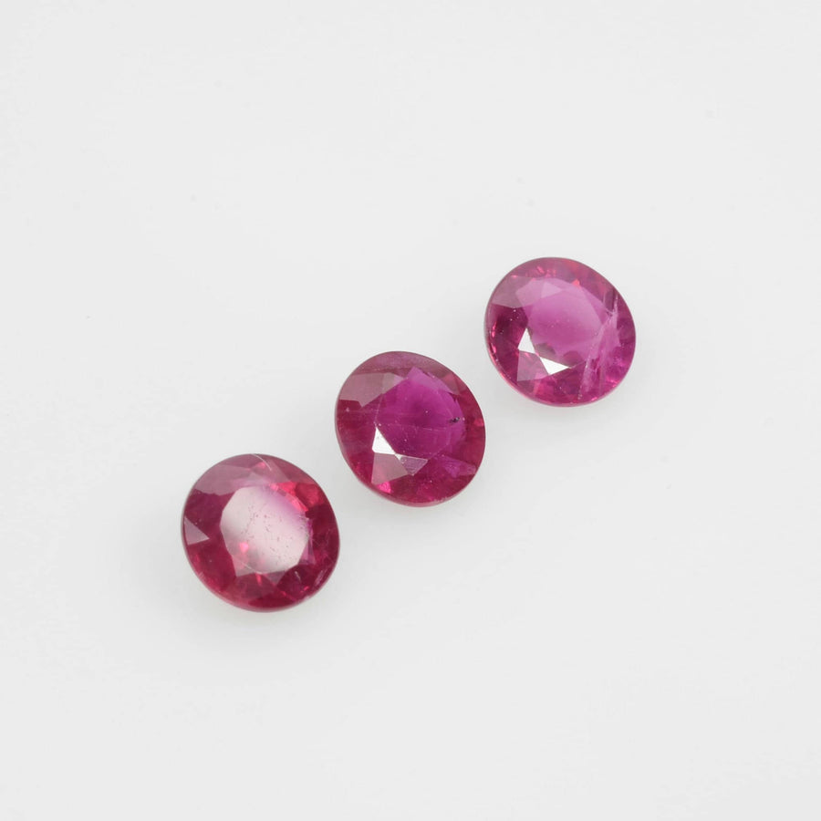 4.5-5.8 mm Natural Ruby Loose Gemstone Round Cut